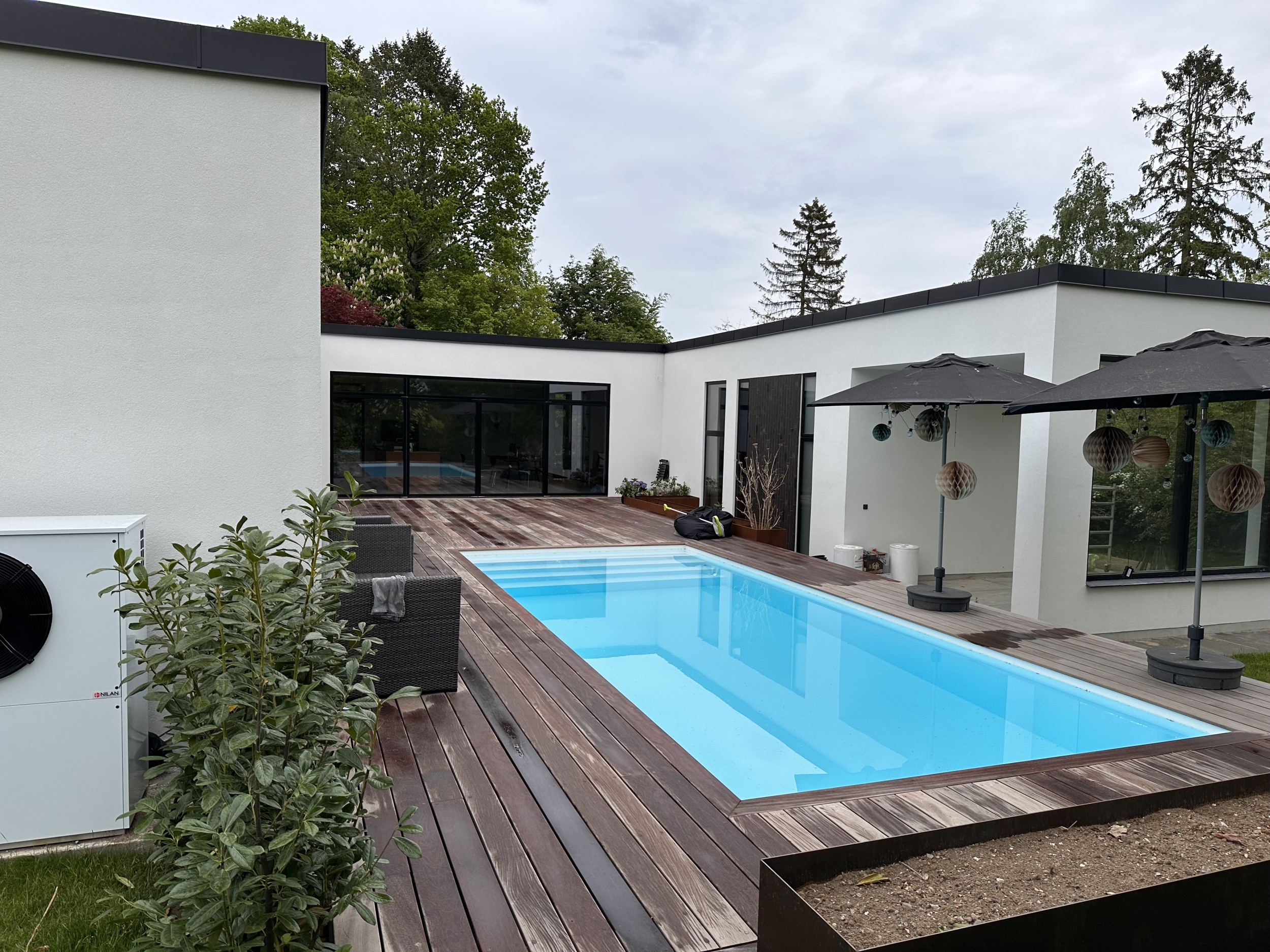 Poolprojekt udført af entreprenør